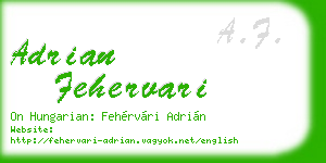 adrian fehervari business card