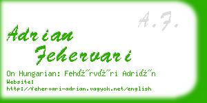 adrian fehervari business card